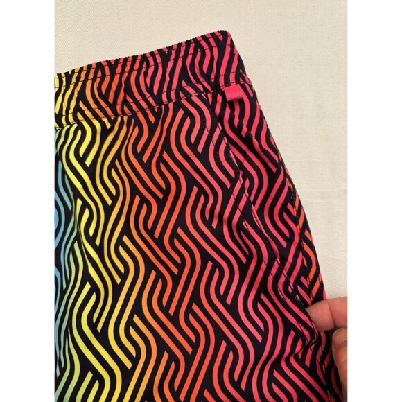 PSYCHO BUNNY Sugar Grove AOP Swim Trunks Men Large Magenta Storm Colorful Beach - Picture 6 of 13